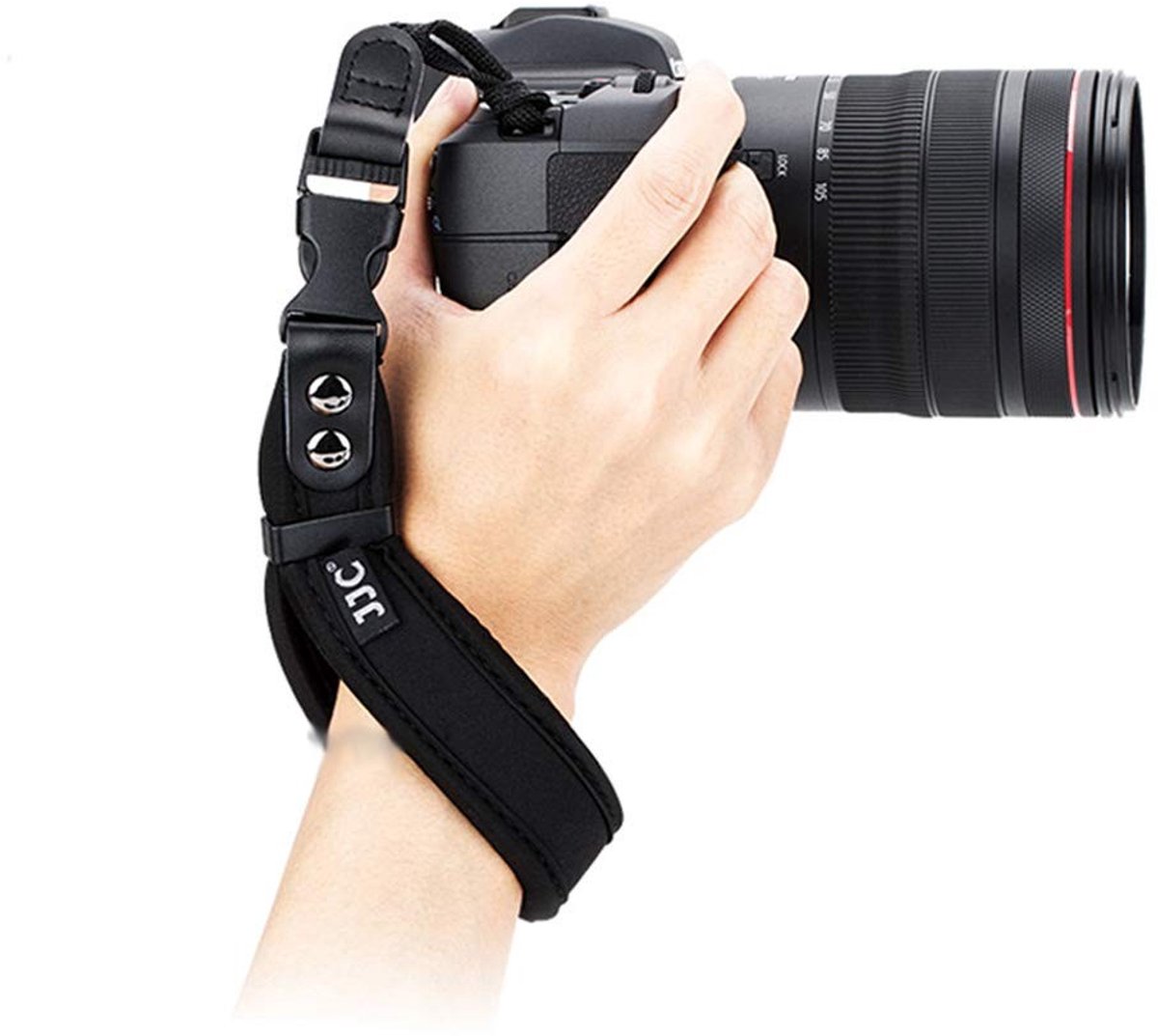Dailygoods- Handstrap Neopreen Quick Release - Camera Riem - Polsband - Veiligheidsschuif - Verstelbaar - Compatibel met Canon/Nikon/Sony - Camera Strap