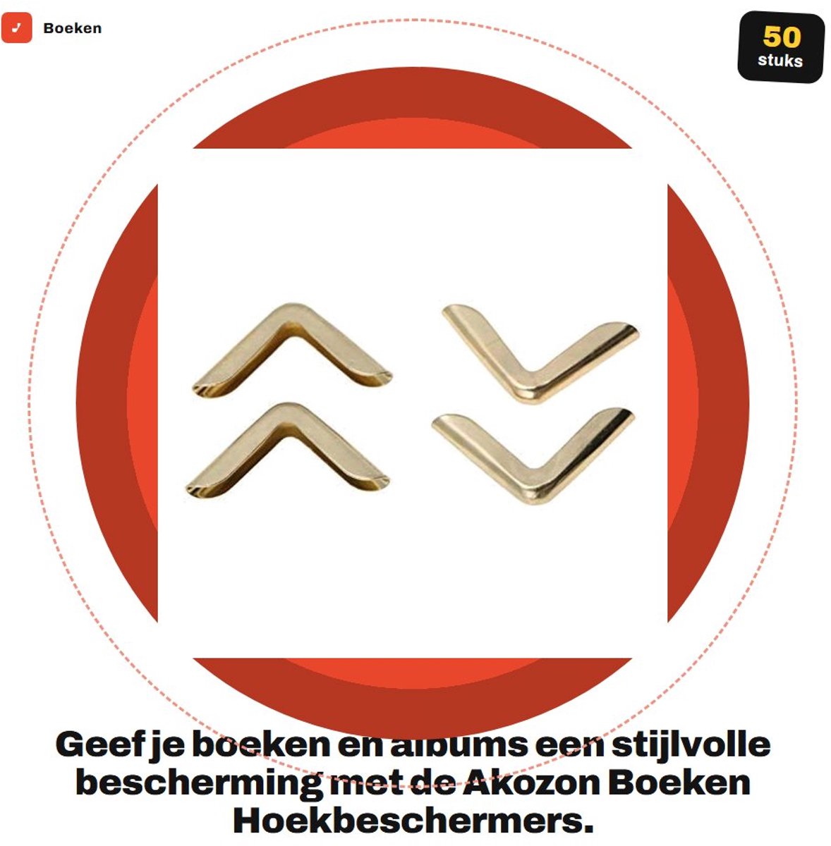 Solidchoice- Boekhoekbeschermer 50 Stuks - Hoekbeschermer - Metaal - Vintage - Scrapbooking - Schokbestendig - Gemaakt van ijzer - Boekbescherming
