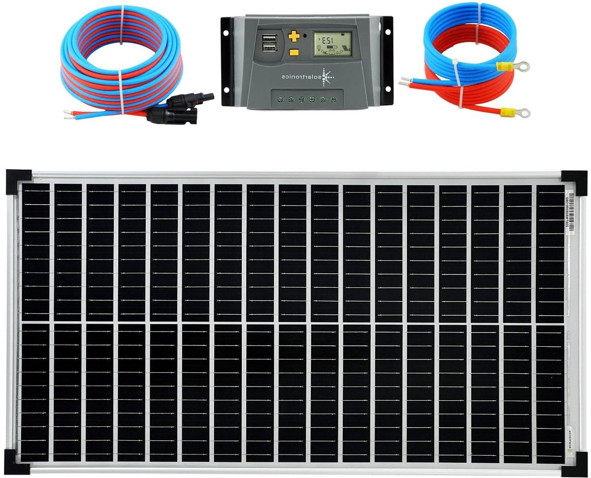 Solar set - Zonnepaneel kit - Energie opwekken - Monokristallijn paneel - 50 Watt - Zwart