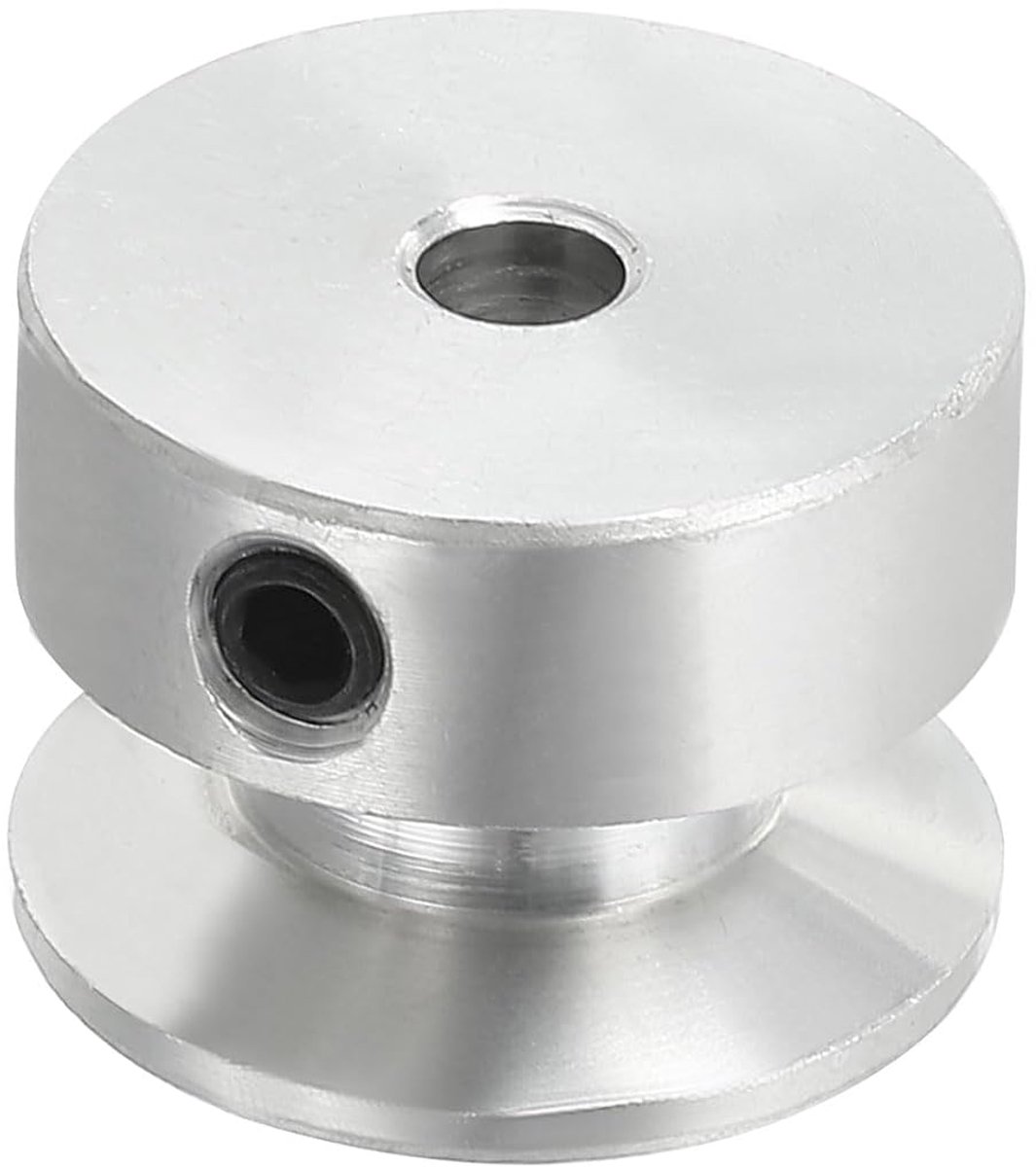 Riemschijf voor V-riemen met buitendiameter van 20 mm en vast gat van 4 mm, riemschijf van aluminiumlegering, voor V-riemen, 1-3 mm
