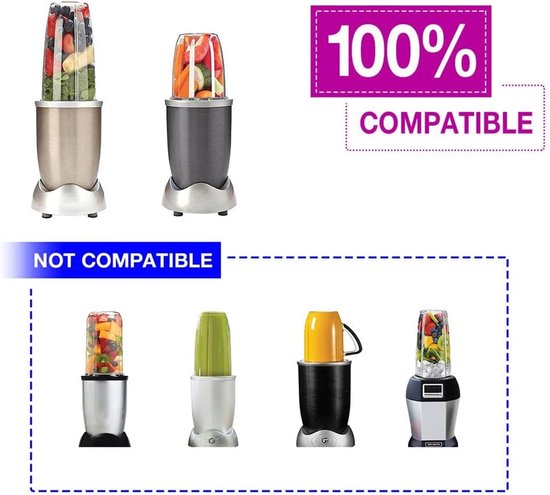 Sapcentrifuge cups 450 ml - heldere kopjes - geschikt voor NutriBullet 600W 900W - perfect voor smoothies - m-winkel — afbeelding 3