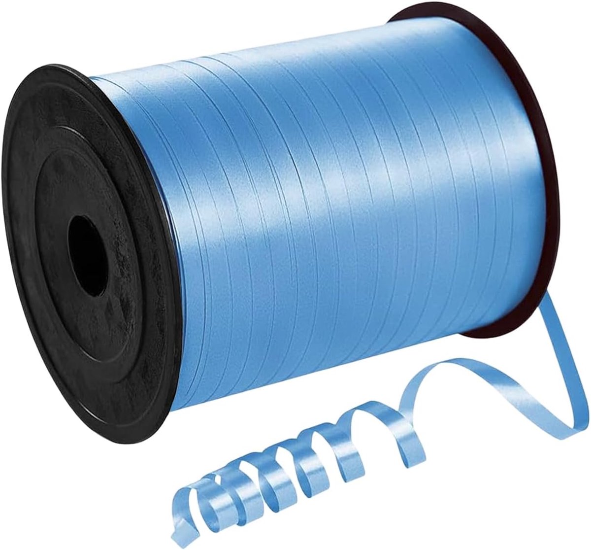 500 yard blauw krullint 5 mm voor ballonnen, 457 m glanzend gekrimpt ballonlint, ballonkoord, feestkrullinten voor geschenkverpakking, knutselen, strikken, kerst verjaardag bruiloftsfeestdecoraties