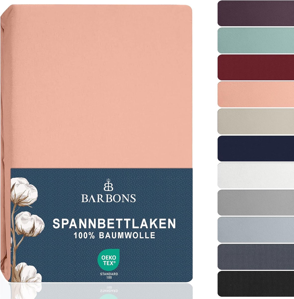 Fitted sheet 200x200 cm - 100% katoen - Oeko-Tex gecertificeerd - Ademend en comfortabel - ShopVlot