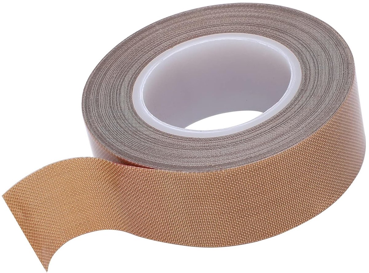 Teflon-tape op Hoge Temperatuur Zelfklevende Afdichting op Hoge Temperatuur Isolerend Thermisch Gereedschap voor Vacuümverzegelaar(0.25mm x 50mm x 10m)