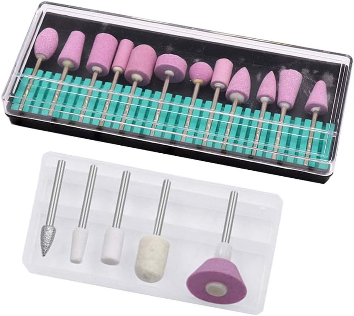 SnelShoppen - 17-delige Elektrische Nagelvijl Set, Elektrische Manicure Kit met Slijpgereedschap, Vervangbare Manicurekop Voor Veilig Nagelbed Reinigi