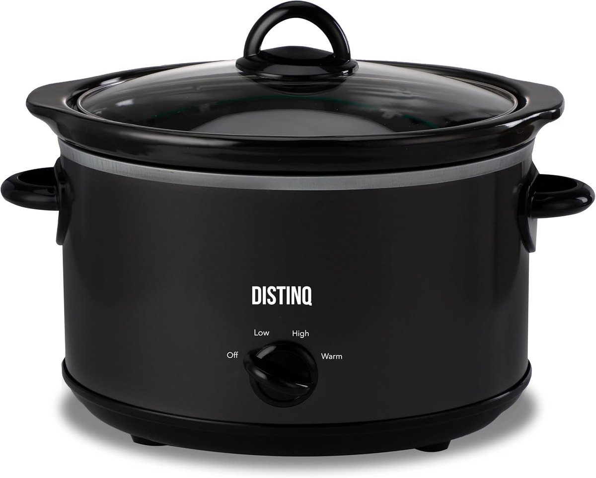 SnelShoppen - Slowcooker 4 Liter - Keramische Binnenpan - Warmhoudfunctie - Ideaal voor Gezinnen, Feesten en Koken in de Keuken