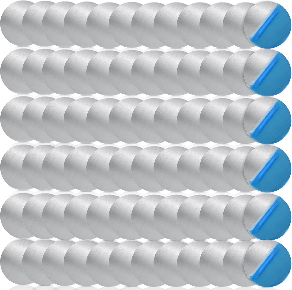 70 stuks metalen platen, metalen plaatjes, zelfklevend, ronde mobiele telefoon, metalen plaat, zelfklevende set, mobiele telefoon, magneet, magneten om te plakken, voor magneten, autoaccessoires