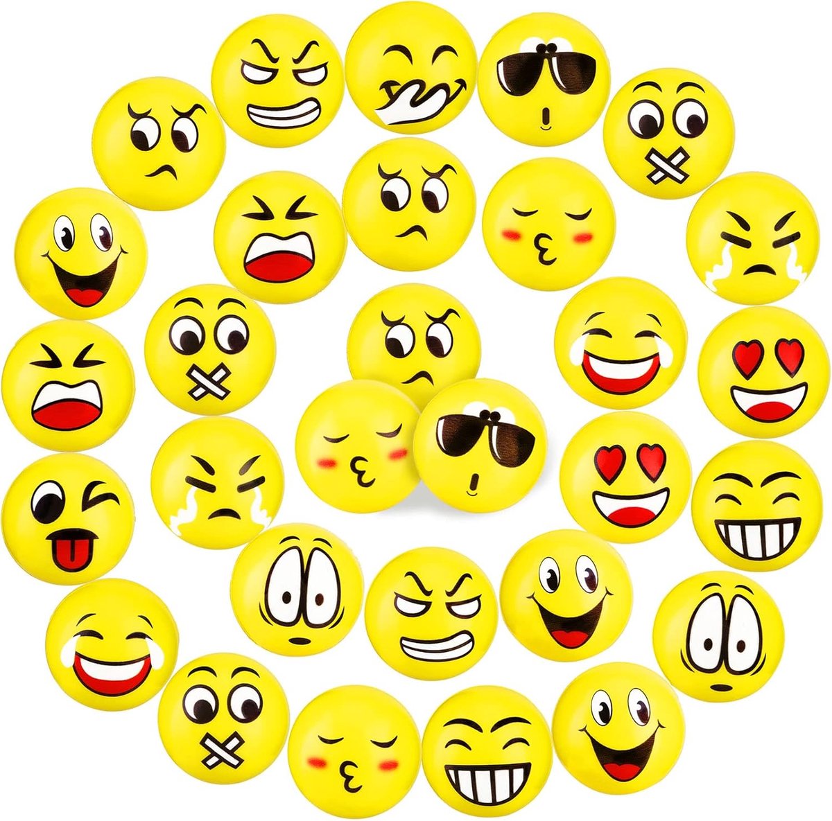 30 stuks anti-stress ballen, anti-stress bal voor kinderen, knijpballen, fidget toys, anti-stress speelgoed voor kinderen, verjaardag, geschenken, klassenbeloningen