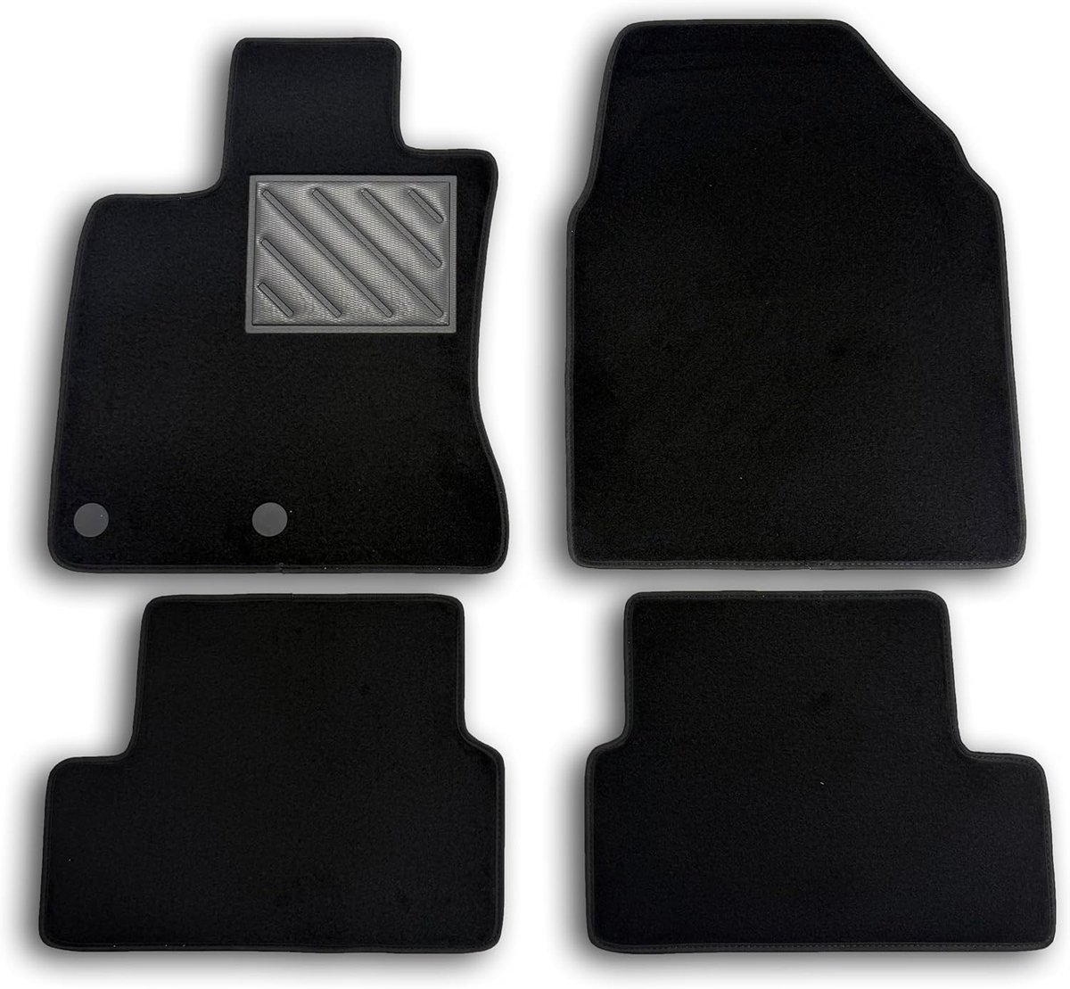 SnelShoppen - Precisie Vloermatten voor Nissan Qashqai J10 2006-2014 met Versterkte Rubber Hakbescherming en Bevestigingsknoppen