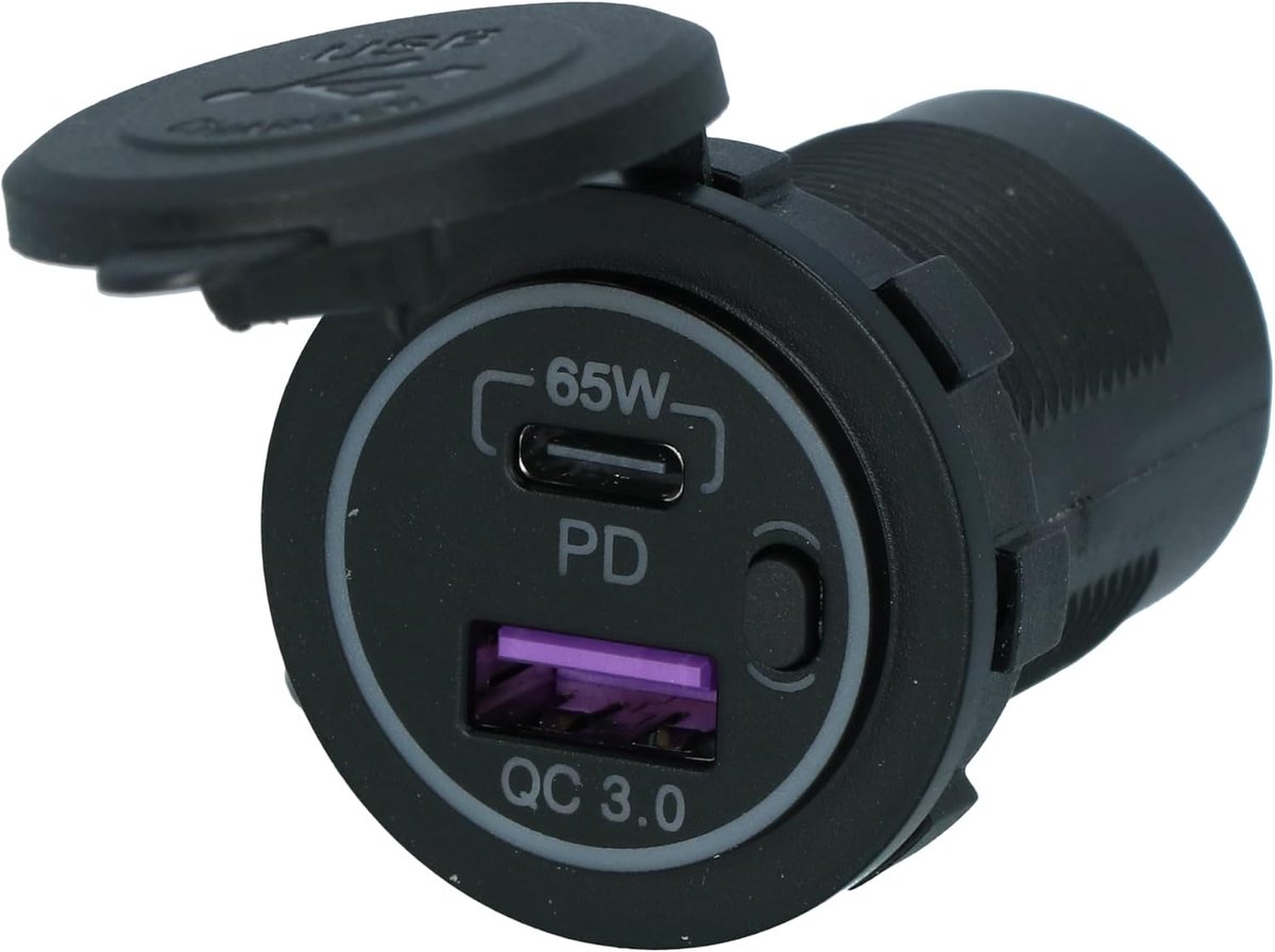 Inbouw Aansluiting USB-A/USB-C 65W Snellader