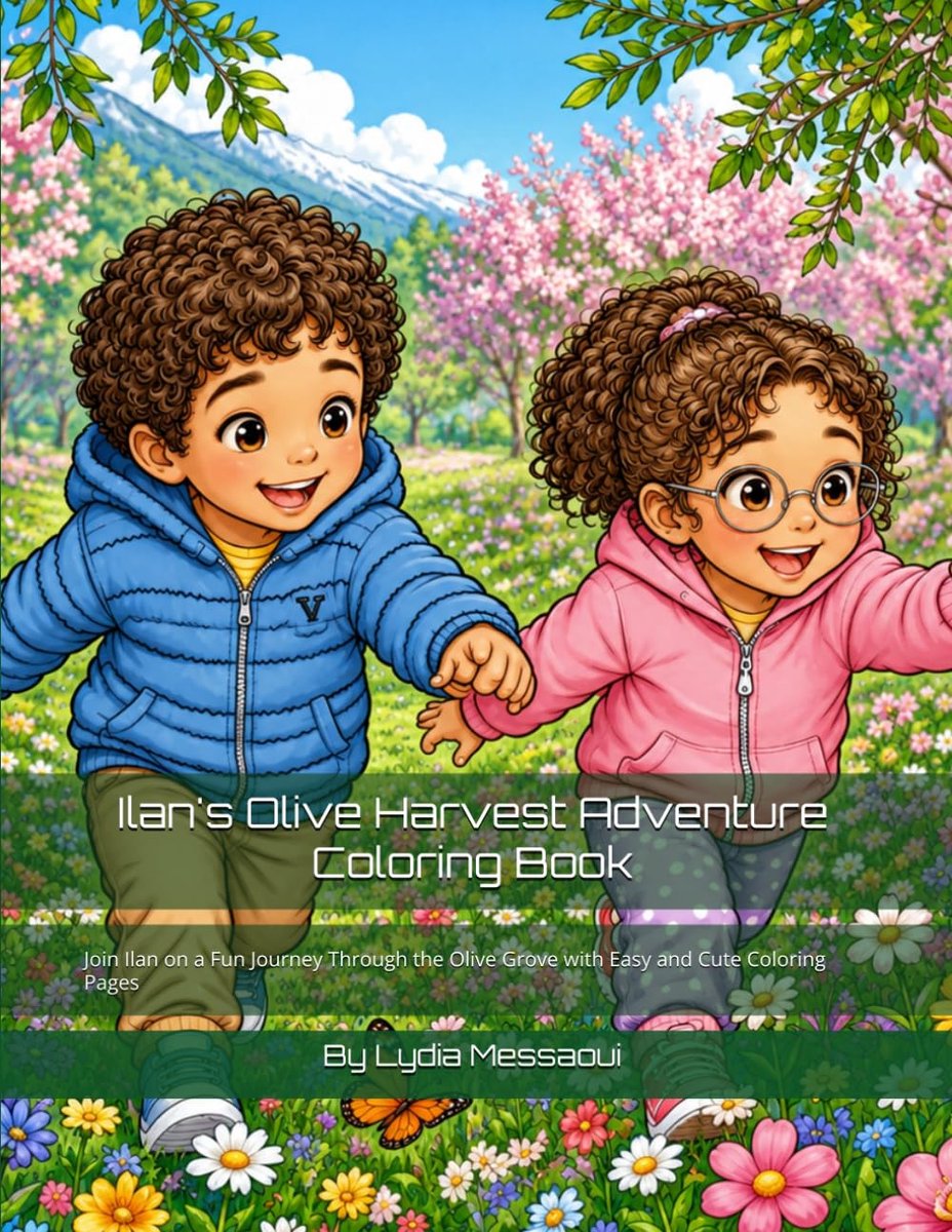 Olive Harvest Adventure Coloring Book: Join Ilan on a Fun Journey Through the Olive Grove with Easy and Cute Coloring Pages