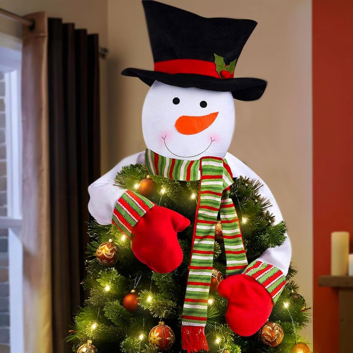 Topper Sneeuwman Hugger - Kerstmis/Vakantie/Winter Wonderland Party Decoratie Ornament Benodigdheden