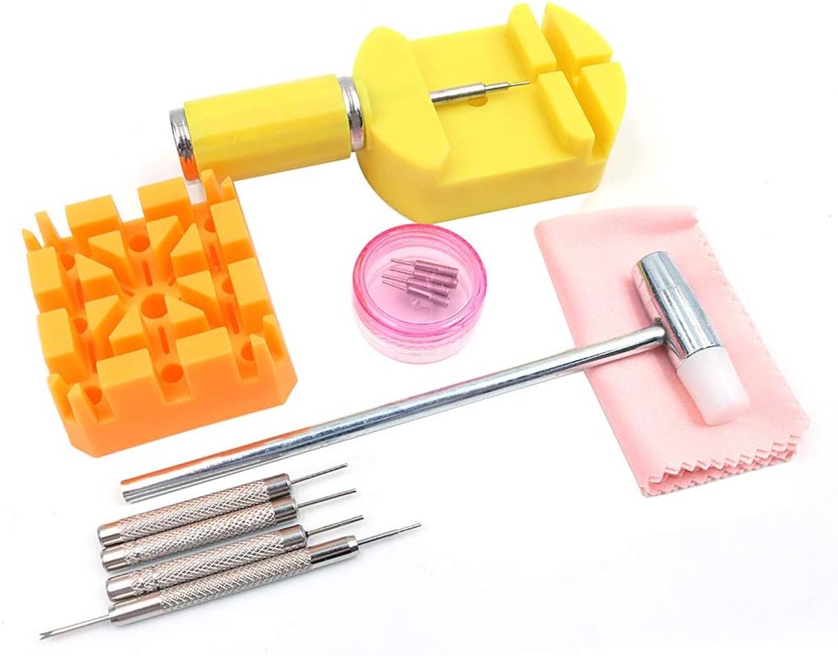SnelShoppen - Watch Band Tool Kit - Horloge Link Verwijderaar, Veerpen Gereedschap Set voor Horloge Reparatie en Horlogebanden - Geschikt voor Tot 22