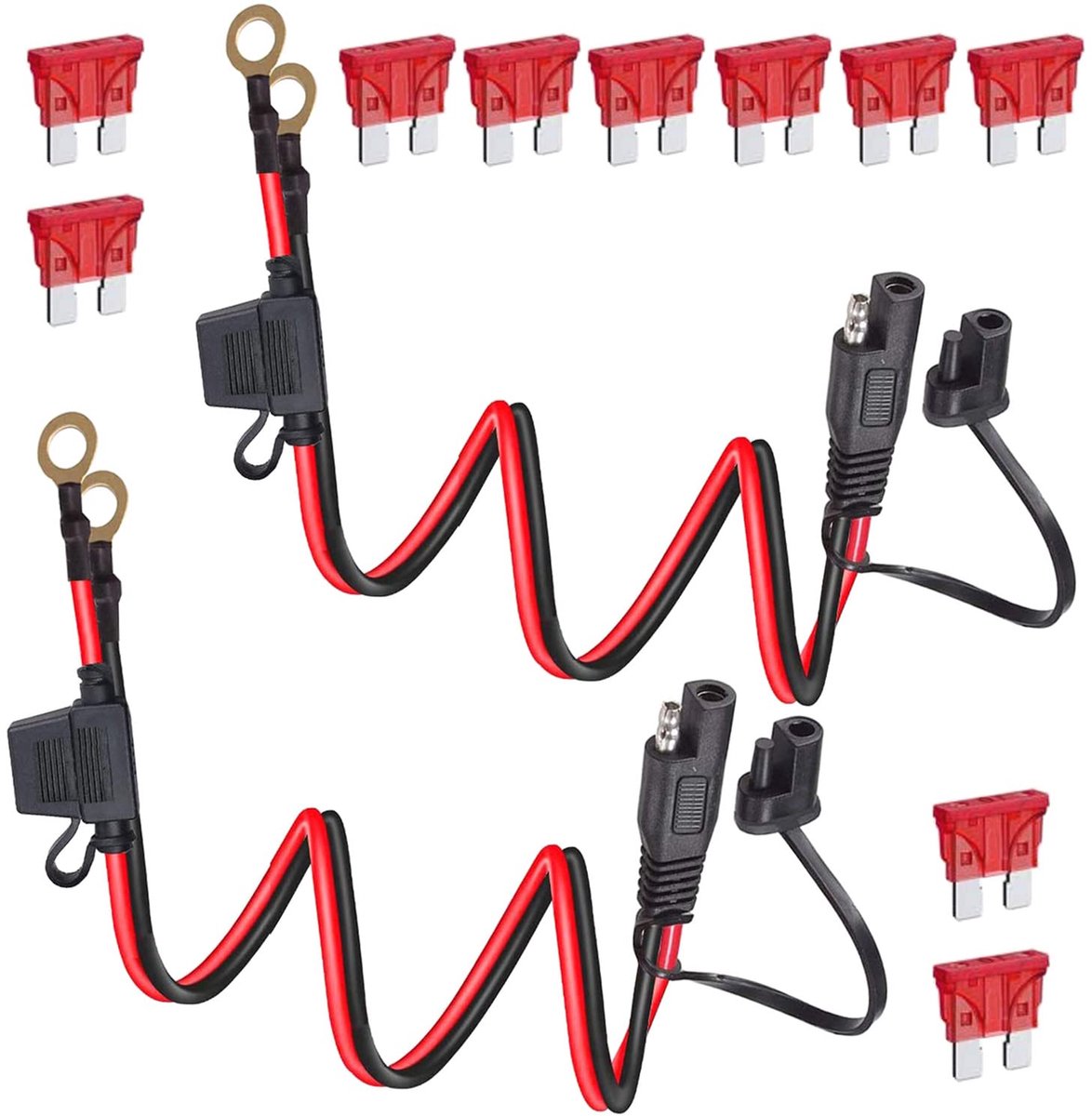 GTIWUNG 16AWG Fast Disconnect SAE Cable, 60CM - SAE to O-Ring Connection Wiring Harness Quick - ShopVlot