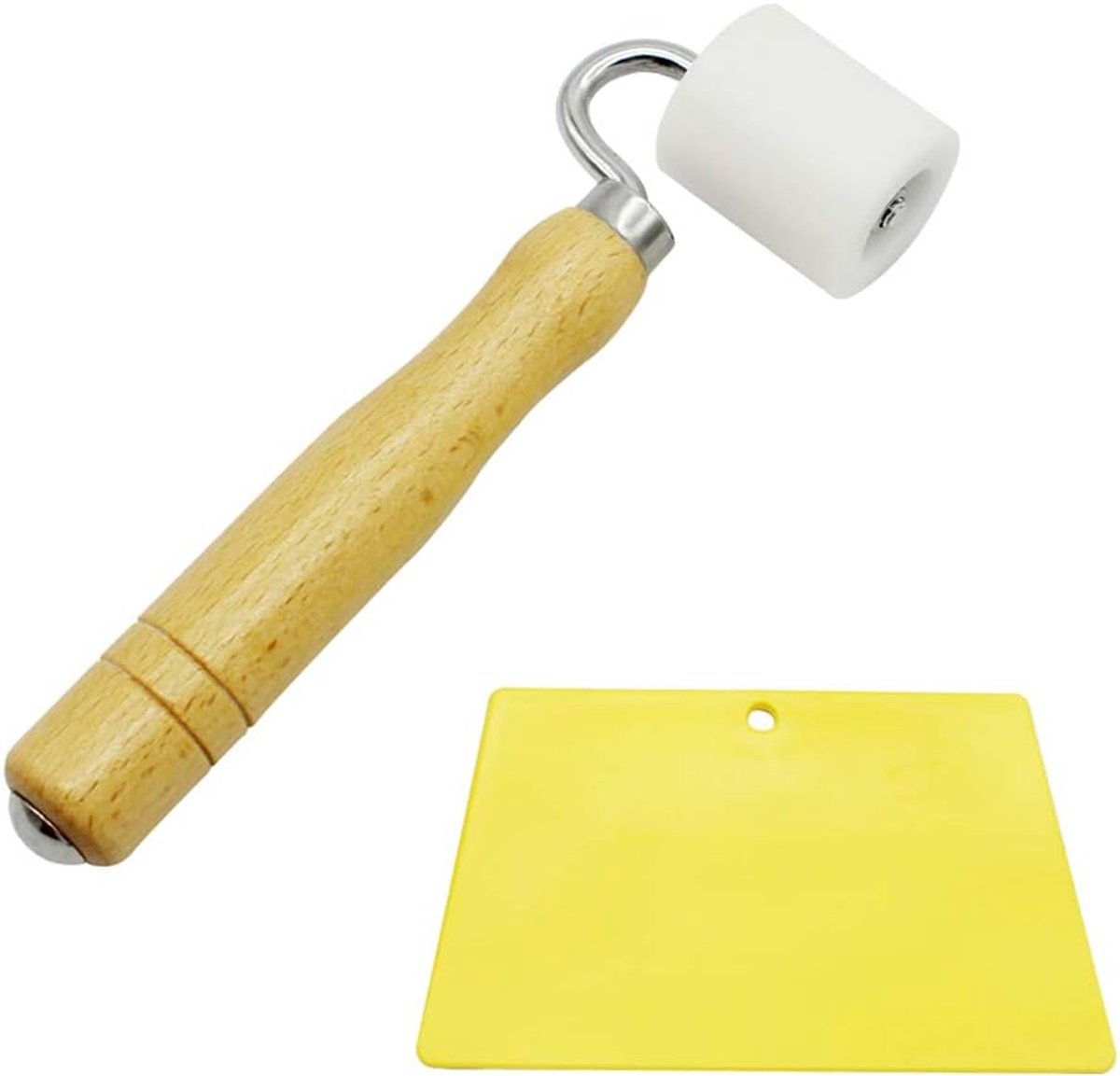 Behangroller hout - Ergonomisch handvat - Voor naadloze afwerking - Ideaal voor zelf klussen - ShopVlot