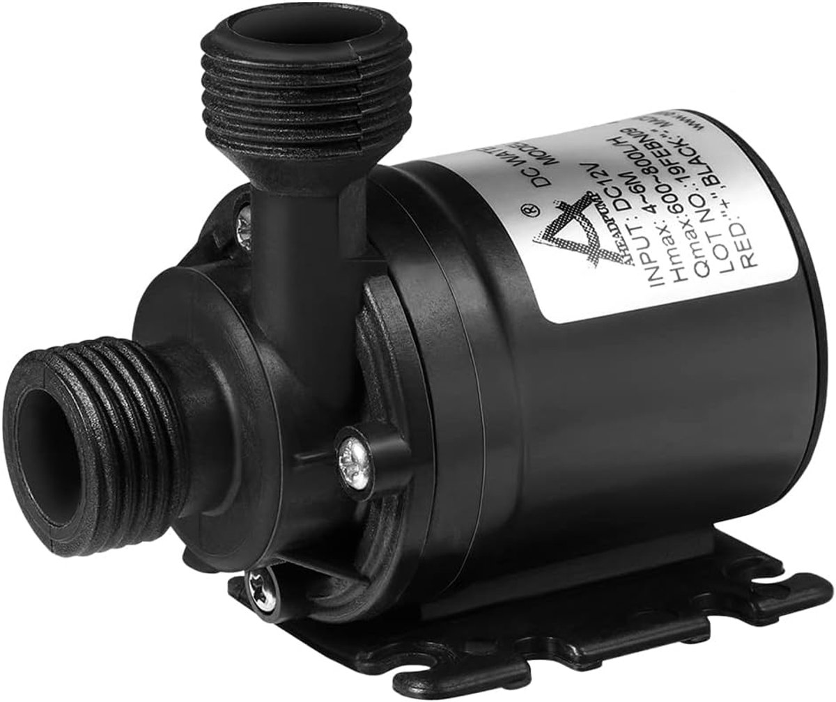 UEETEK DC 12V 800L/H 5m Brushless Submersible Water Pump for Fountain Pool, Solar Circulation System Water Circulation - ShopVlot