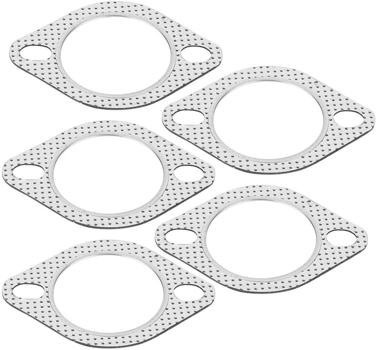 Uitlaatpakking 2.5 Inch - Aluminium Legering - 5-delige set - Perfecte vervanging voor oude pakkingen - ShopVlot