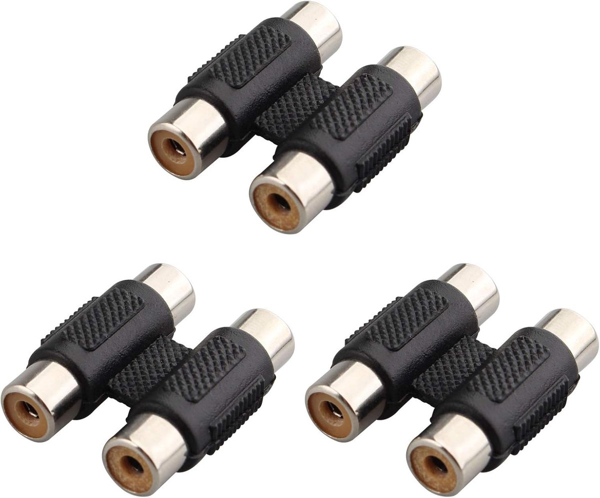 RCA Phono Koppeling 3PCS - Dubbele vrouwelijke recht - Audio en video verlengadapter - Ideaal voor recordplayer - ShopVlot