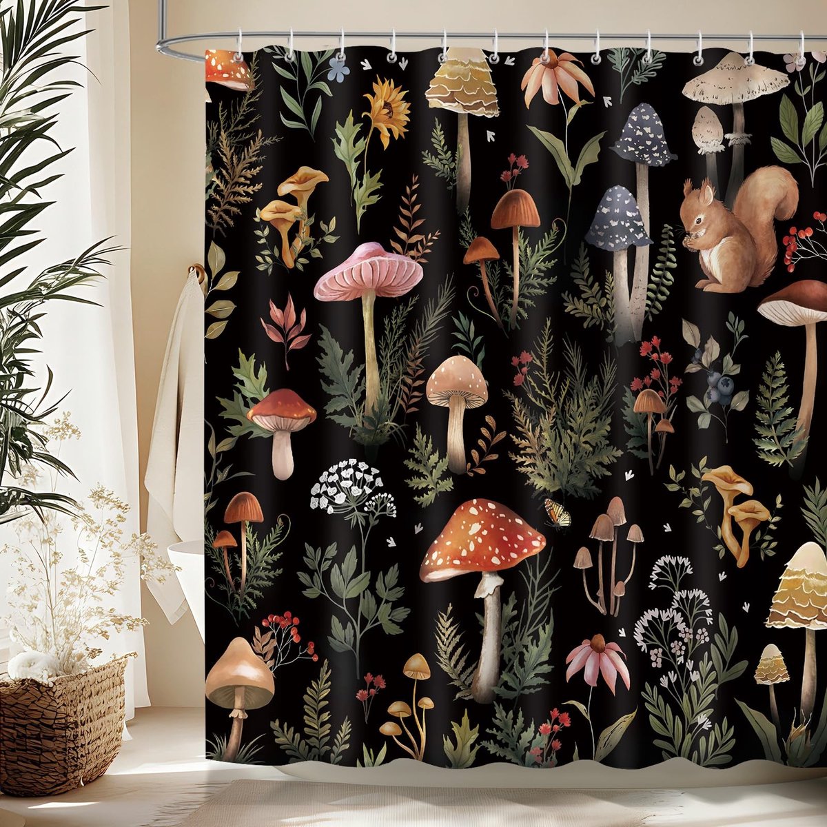 Omgoods - Vintage Forest Douchegordijn - Waterproof en Schimmelbestendig