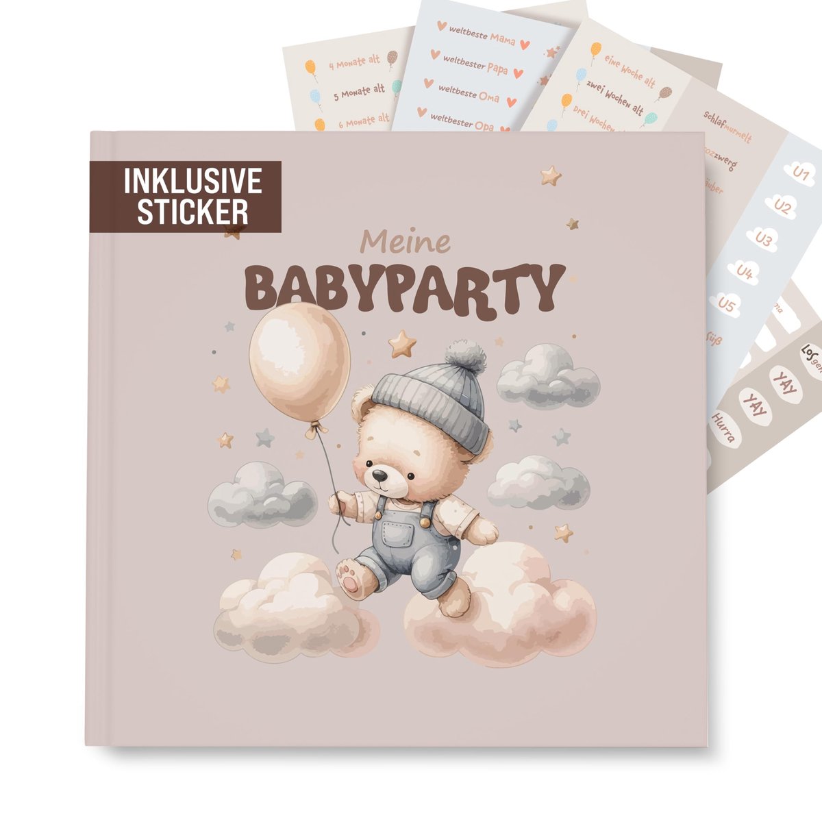 Omgoods- Gastenboek voor Babyshower - 78 pagina's - Persoonlijke Wensen - Creatieve Vragen - Herinneringsalbum - Decoratie voor Babyshower