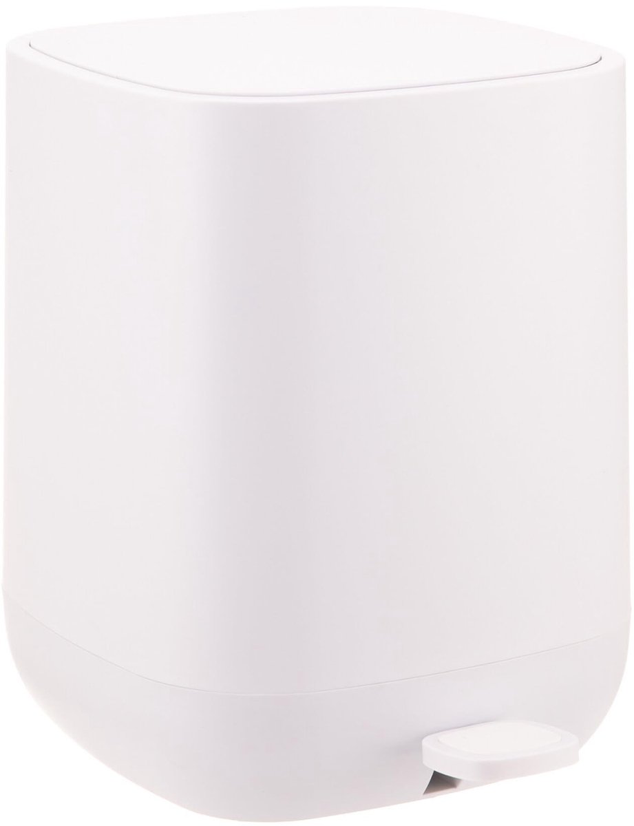 Omgoods - Pedal Bin 9L met Softclose en Verwijderbare Binnenemmer Beige