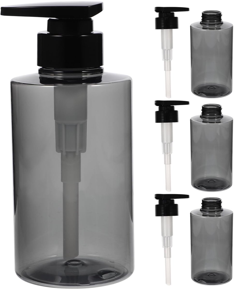 Omgoods - 4-Pack Transparante Zeepdispenser met Pomp voor Badkamer