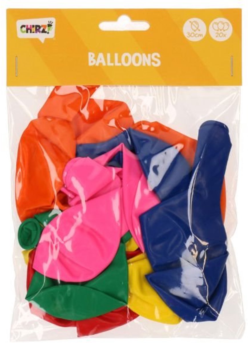 ballonnen mix van kleuren 20st - one size