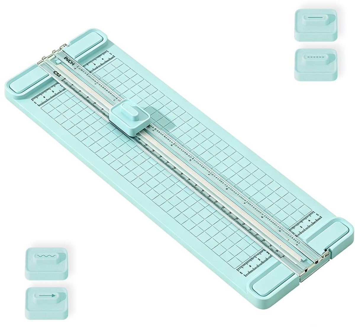 Omgoods - 4-in-1 A4 Papier Snijmachine met Verwisselbare Snijkoppen