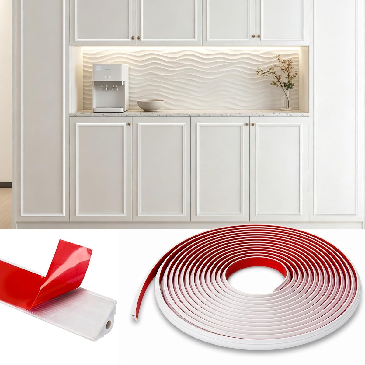 Omgoods - Zelfklevende Decoratieve Strip 6.1 m x 2 cm voor Muren