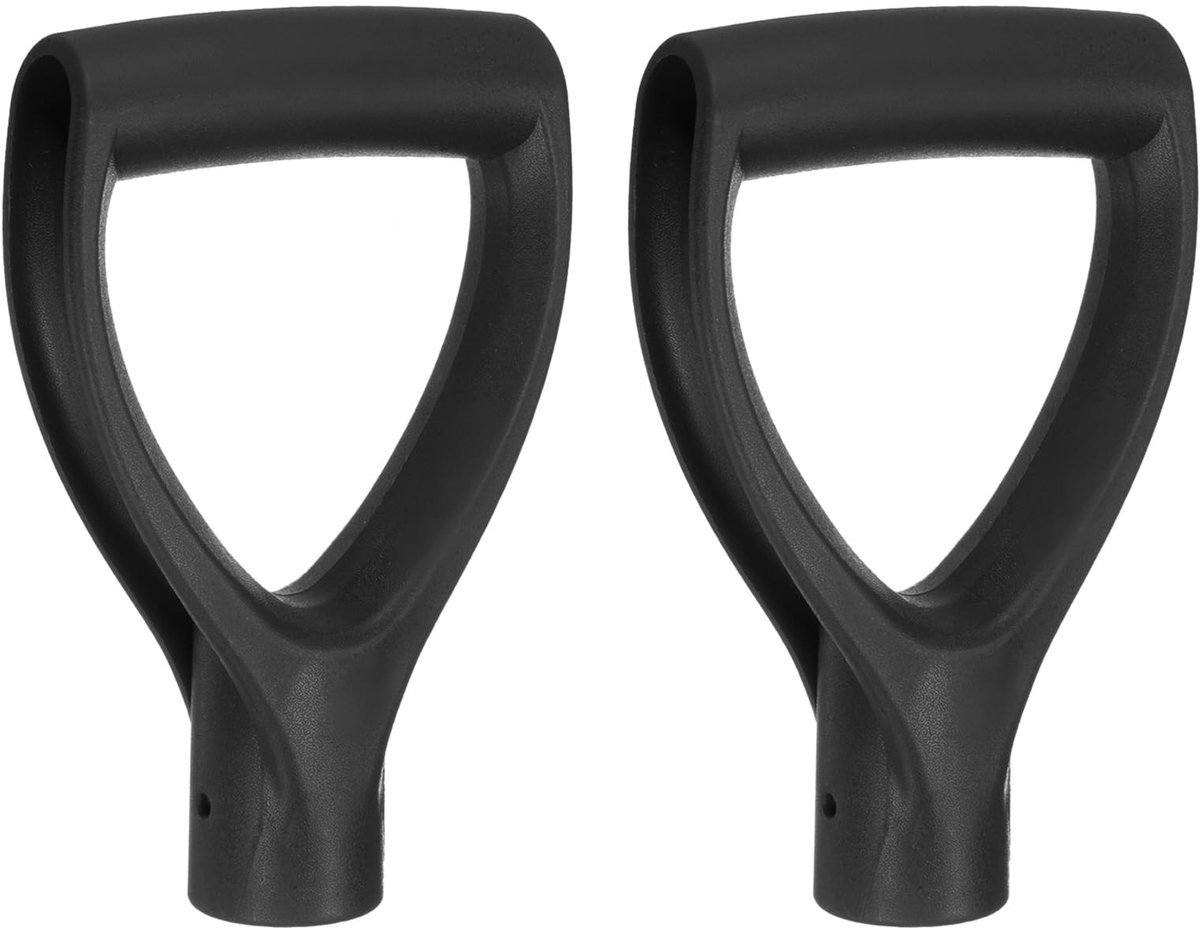 Omgoods - 2 Stuks D-handvat voor Schep in Zwart van Duurzaam ABS Plastic