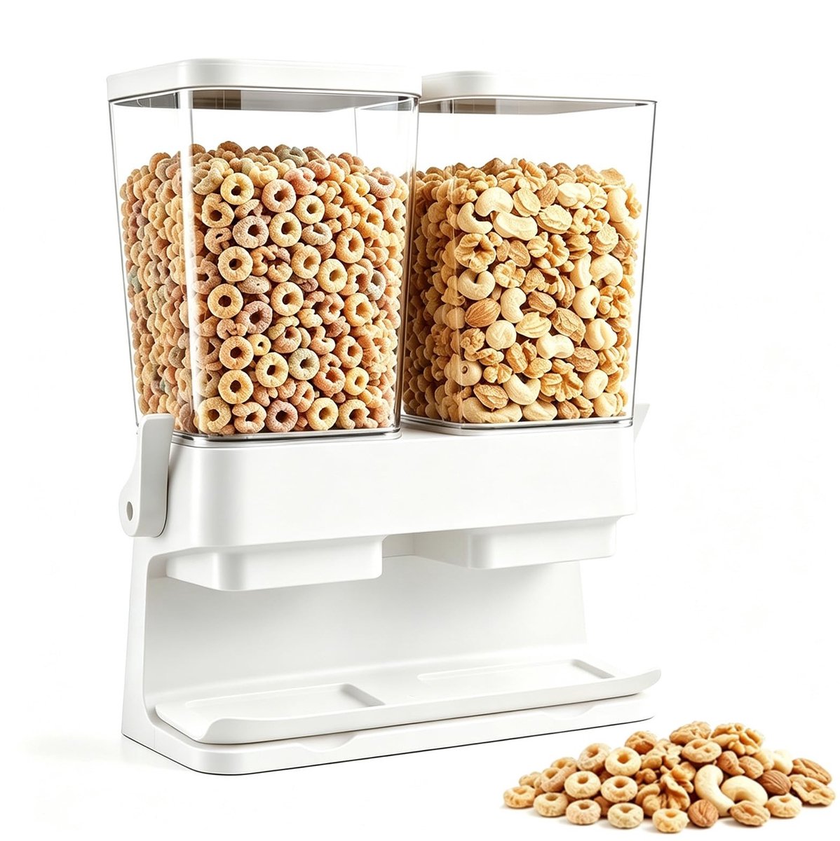 Omgoods - Dubbele Granendispenser voor Cereal en Snacks met 3L Capaciteit