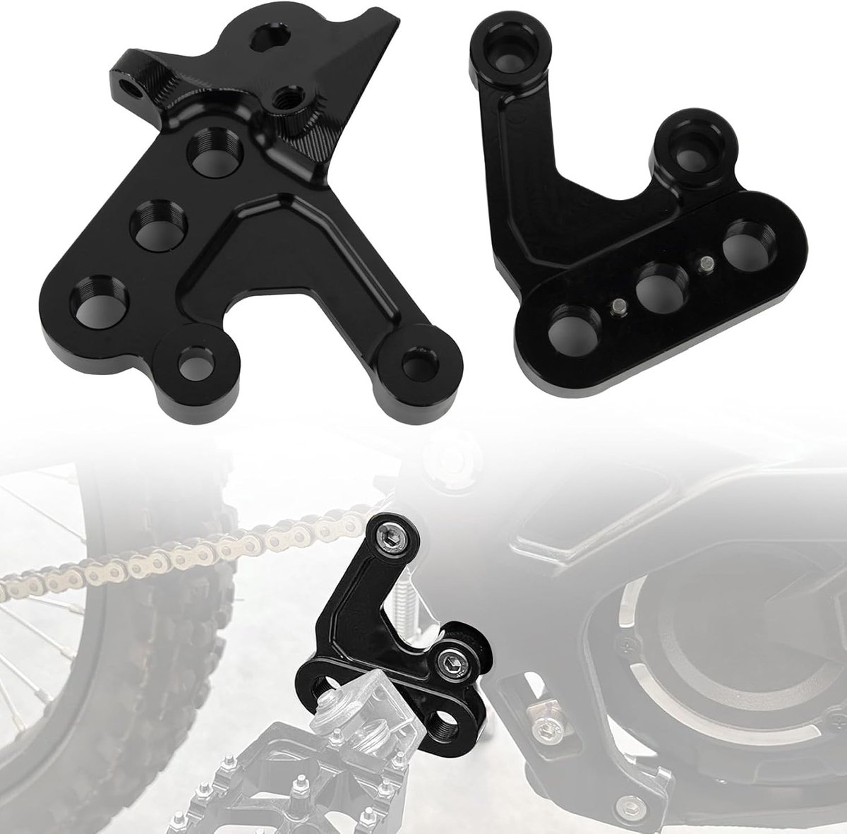 Motorfiets Voetsteun Beugels voor Sur-Ron Light Bee X S Segway X160 X260 - CNC Aluminium Voetsteunen Links & Rechts, Zwart - Duurzaam en Lichtgewicht Accessoire voor Elektrische Dirtbike