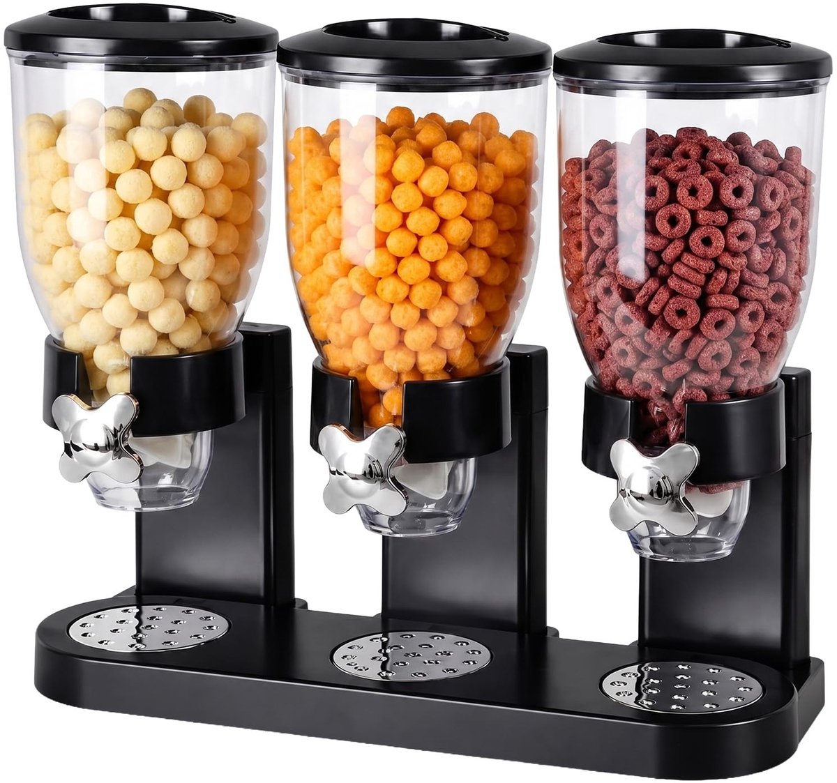 Omgoods - 3-Pack Mueslidispenser met 2L Capaciteit voor Granen en Snoep