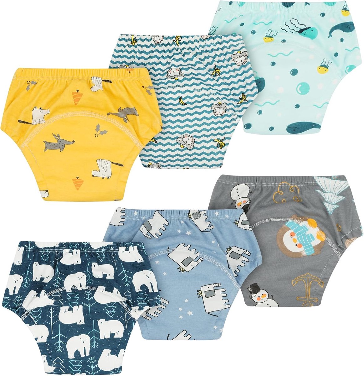 trainingsbroek, 6 stuks, katoen, potjestraining, ondergoed, toilettraining, broekje, peuters, potje, broek, kinderen, trainingsbroek voor jongens en meisjes, trainingsbroek van 1-4