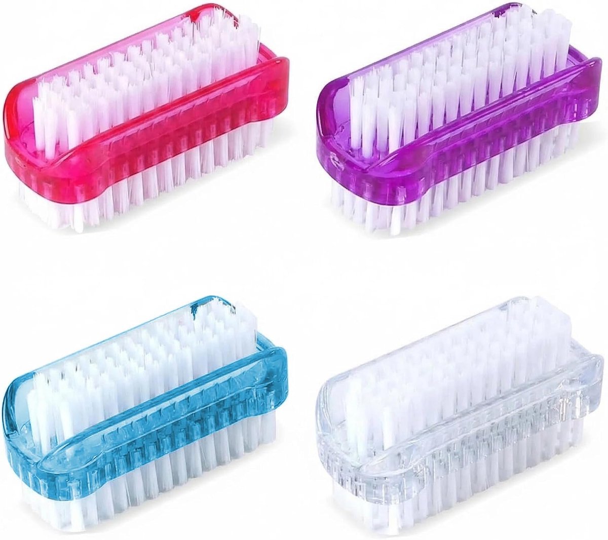 4 stuks nagelborstels, reinigingsborstel, handwas, tandenborstel voor mannen en vrouwen, voor vingers en nagelreiniger