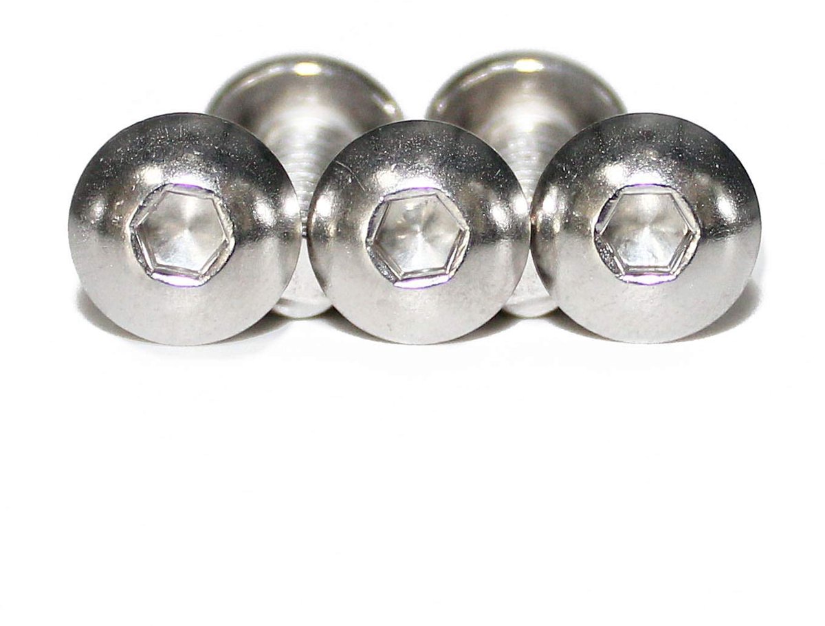 50 stuks M6 x 12 platkopschroeven met binnenzeskant Iso 7380-1