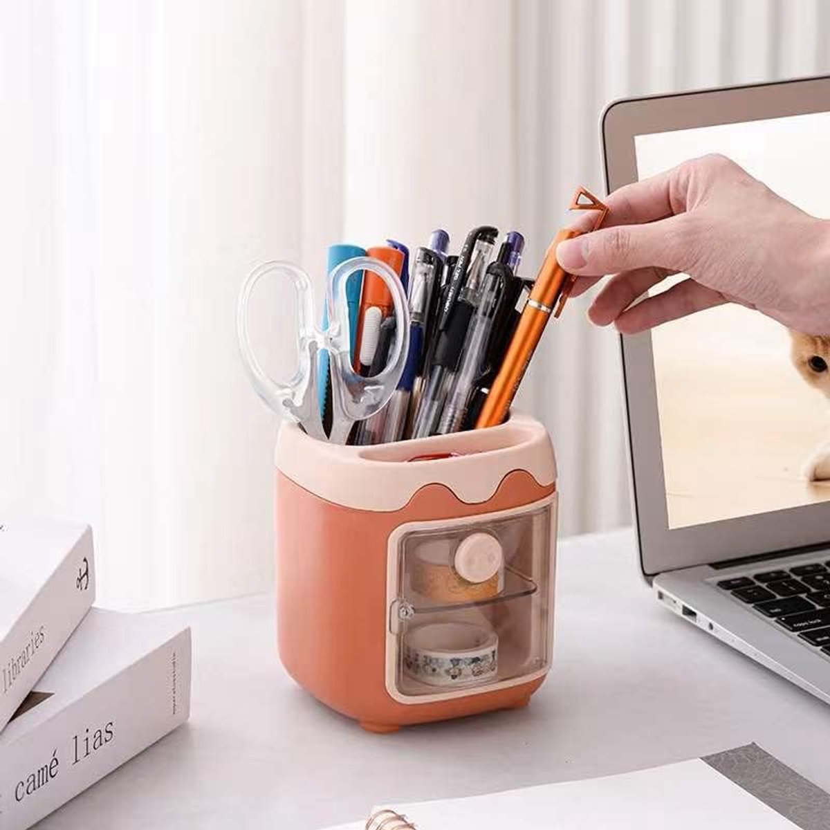 kinderen, bureau organizer kinderen, bureau organizer kinderen, pennen organizer kinderen (varken)