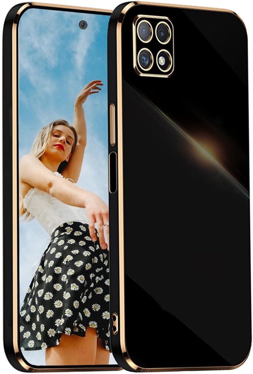 Hoesje voor Samsung Galaxy Note 10 Lite Case,Plating TPU Shockproof Case,Ultradun Glanzend Spiegel Siliconen Case,Mode Mevrouw Phone Beschermen Cover-Zwart