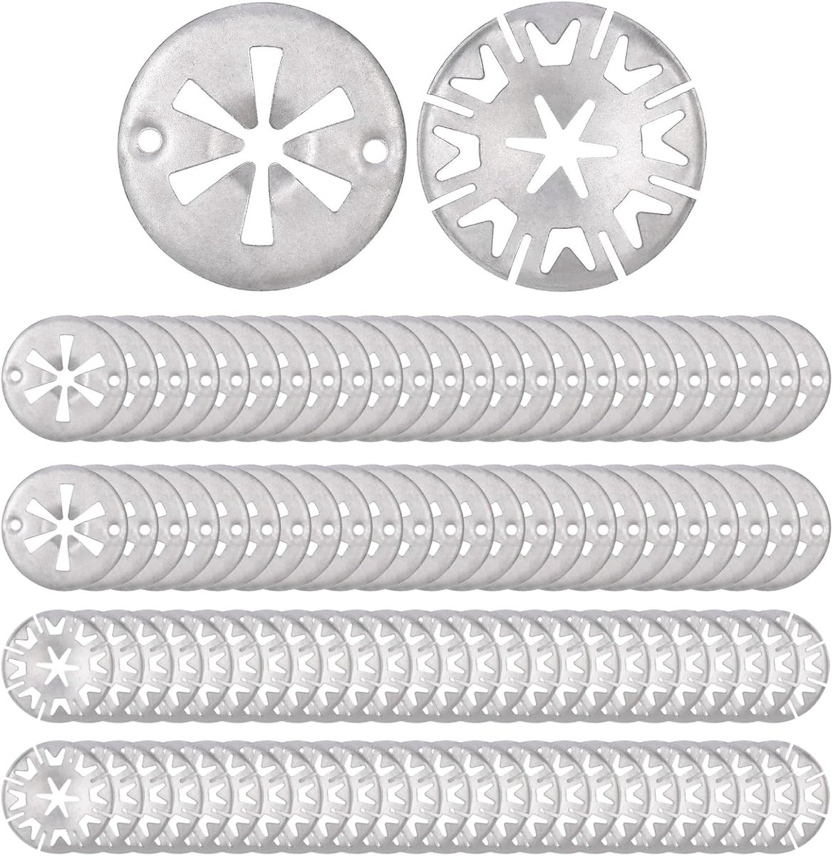 100 stuks klemschijven, hittebeschermplaten, metalen Star lock-borgringen, voor bevestiging van clips en hittebeschermplaat, reparatieset onder de kap, voor VW, verschillende auto's