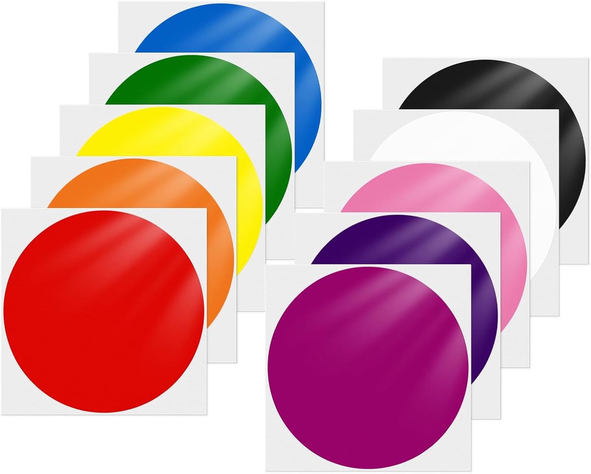 zelfklevende stippenstickers, 152 mm vinyl zelfklevende waterdichte puntlabels, verwijderbare ronde vloerstickers voor kantoor school kinderen, 10 stuks