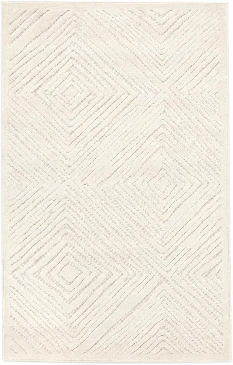 SnelShoppen - Modern RugVista Tuscany Vloerkleed 200 x 300 cm, Crème Wit, Rectangular, Medium Pool, Oeko-Tex 100, Perfect voor Woonkamer, Slaapkamer,