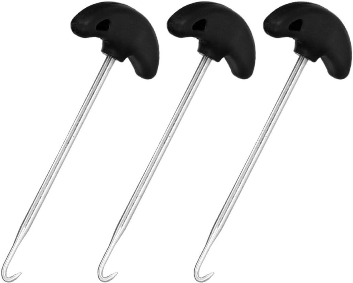 Schaats Veterspanner - Veters Trekker - Schaatsen Strakker Maken - Roestvrij Staal - 18x9x1.5cm - Zwart