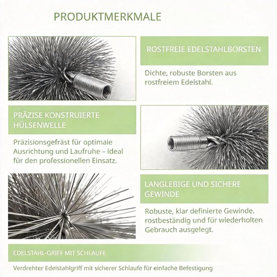 5 stuks ovenpijpborstels reinigingsset — afbeelding 3