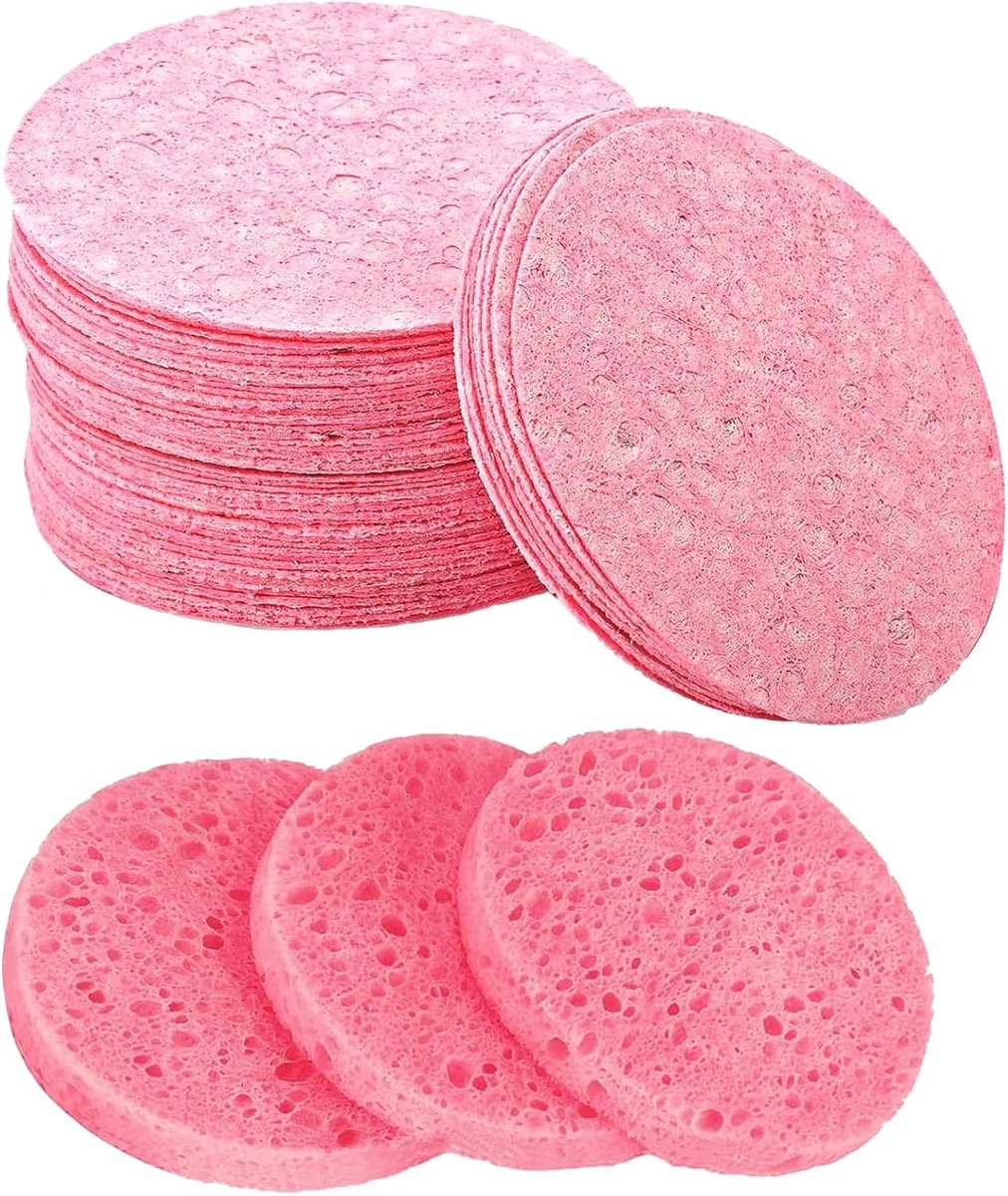 30 stuks gecomprimeerde gezichtssponzen - natuurlijke cosmetische sponzen voor gezichtsreiniging; peeling; make-up verwijdering; aesthetic stuff; clean girl - gezichtsreiniging gemakkelijk