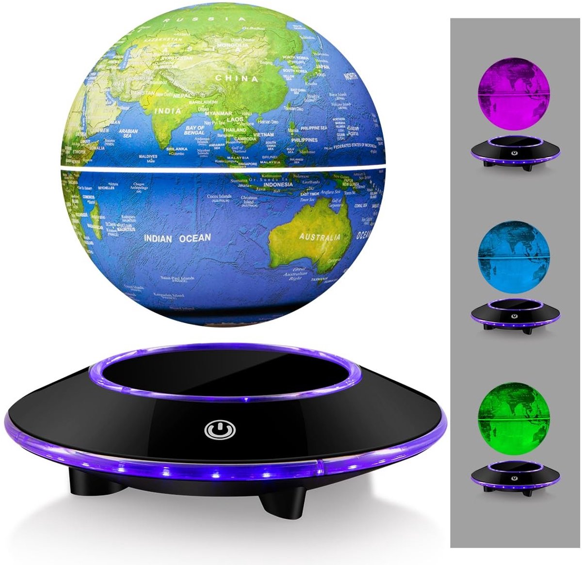 Omgoods - Magnetische Levitatie Globe Lamp - Draaibare Wereldbol met LED Verlichting