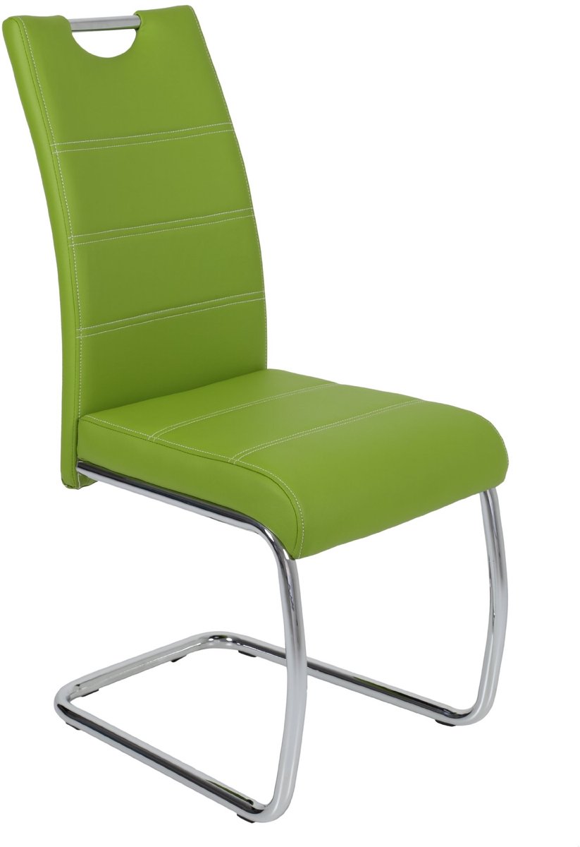 Moderne Eetkamerstoel Metaal Groen Zithoogte 48 cm