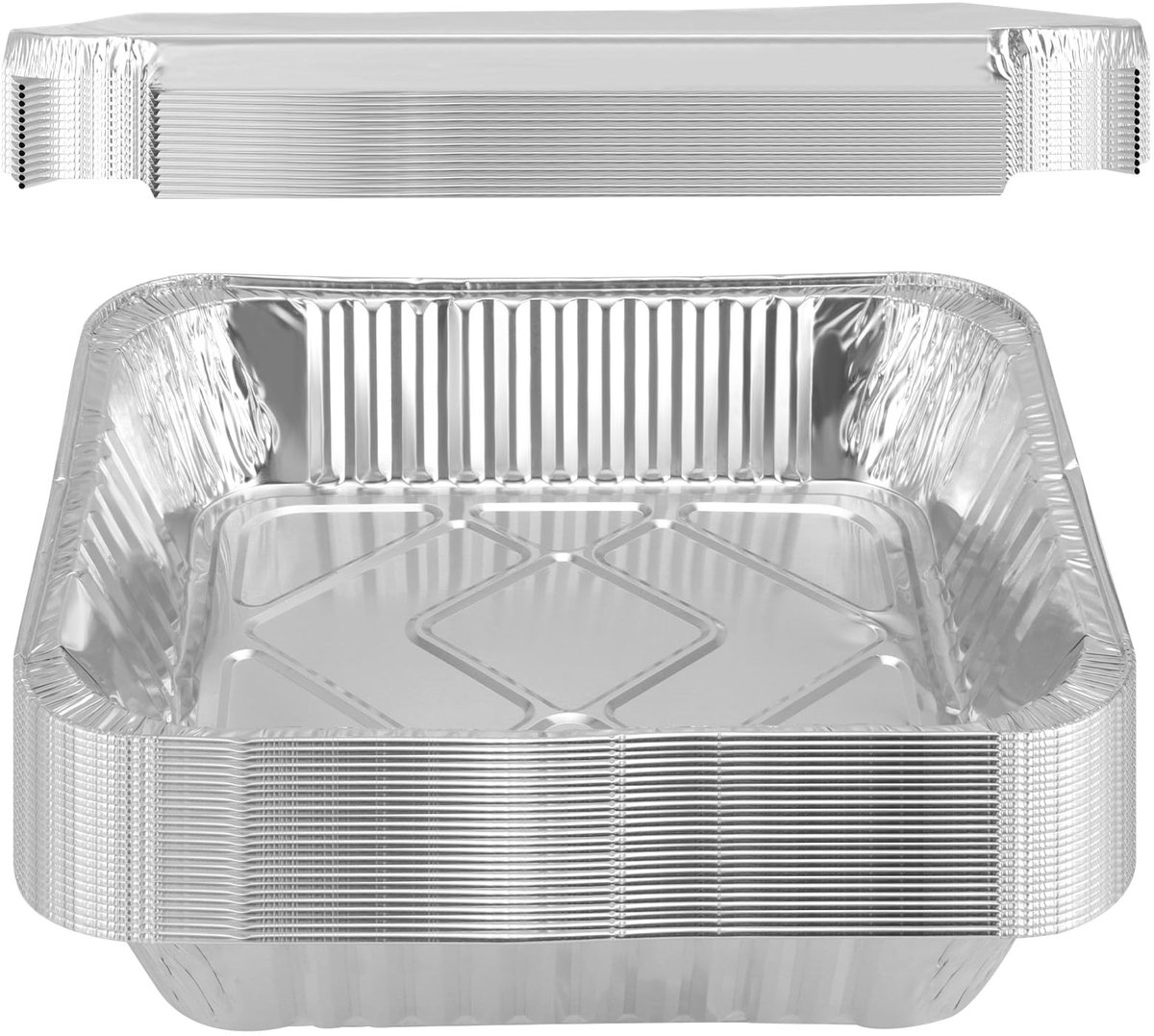 Omgoods - Set van 25 Grote Aluminium Foliepannen met Deksel