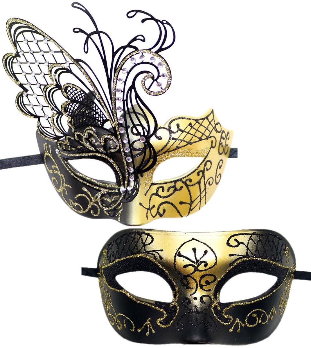 Omgoods - Venetiaans Masker voor Koppels met Strass Details