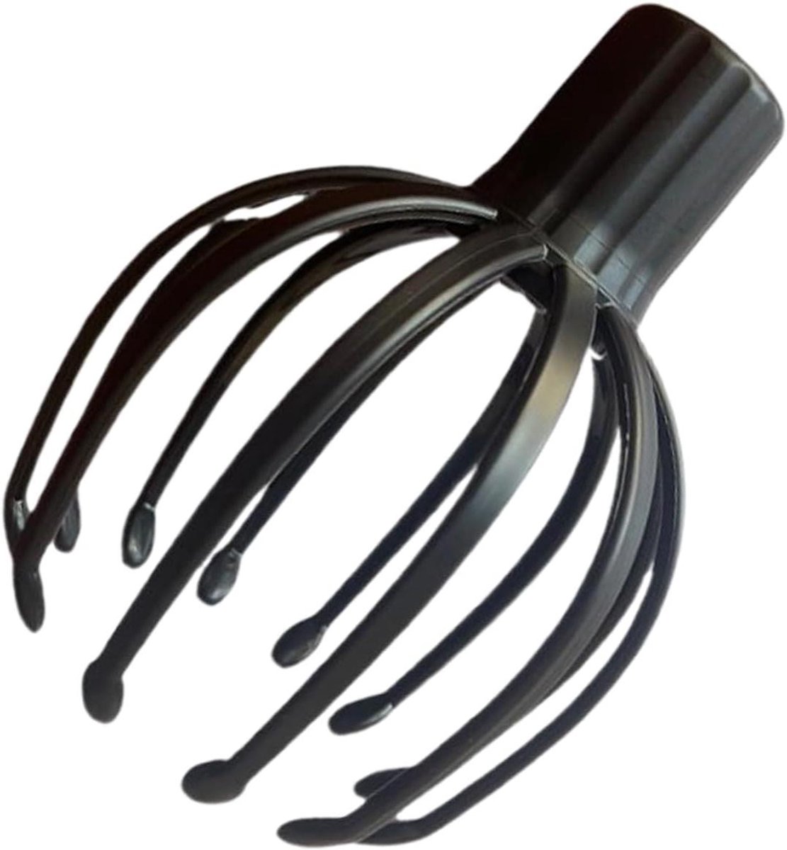 Octopus Hoofdmassager - Krab Hoofdmassage - Ontspanning Bevorderen - Flexibele Klauw Tips - 18x12cm - Zwart
