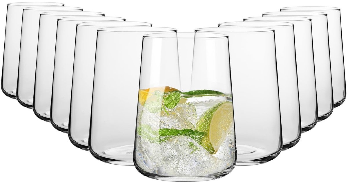 Omgoods - Set van 12 Waterglazen uit de Infinity Collectie